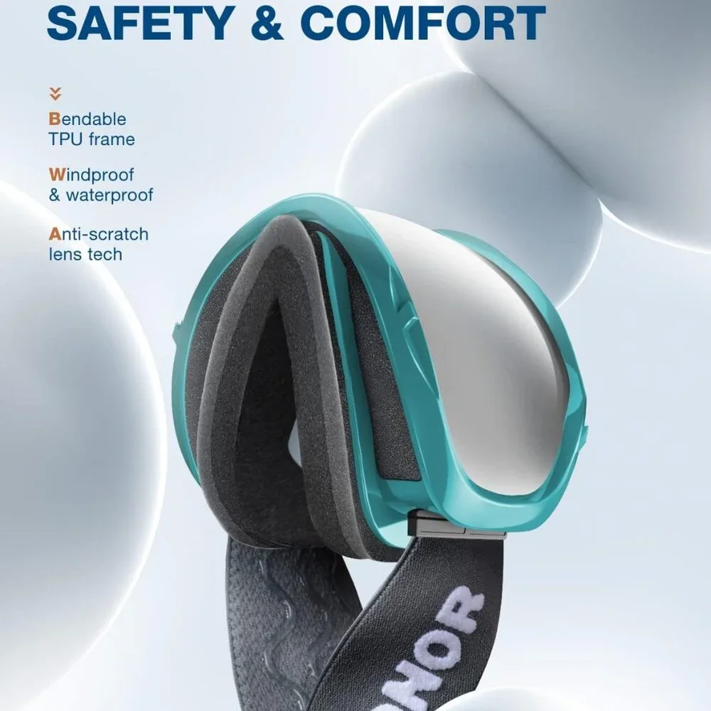 Ski Goggles OTG Anti fog Snow Goggles